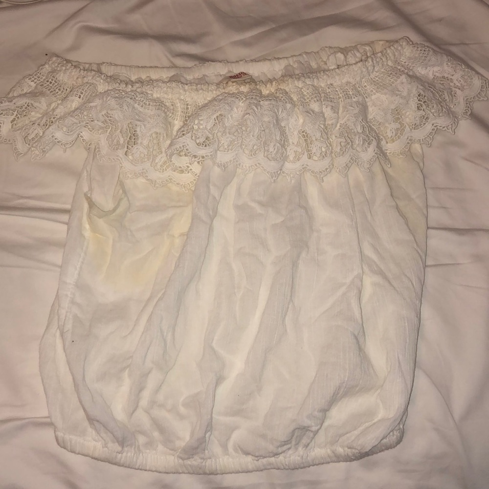 Mossimo strapless white shirt